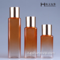 Popolare bottiglia di lozione petg in plastica cosmetica per la cura della pelle quadrata